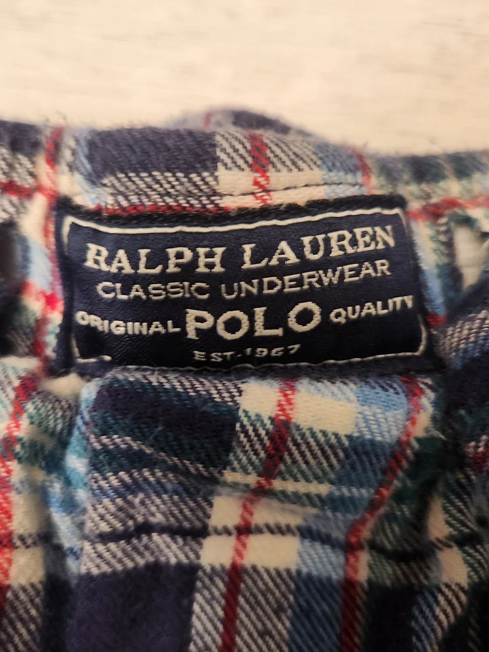Polo Ralph Lauren Sleep Pants Mens Medium M Plaid Flannel Pajama Bottoms Cotton